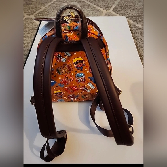 Loungefly Amazon Pop Marvel Avengers Gingerbread AOP  Mini Backpack. NWT main image 10